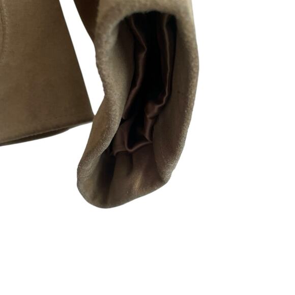 Y2K VTG Banana Republic Women Leather Suede Jacket 2 Camel Classic Retro Cowgirl - Picture 4 of 14